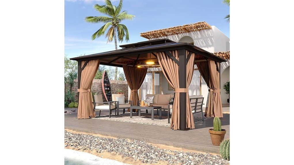 aluminum frame hardtop gazebo