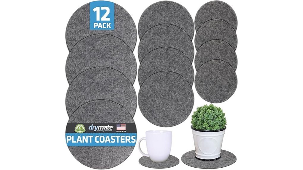 assorted light grey coasters