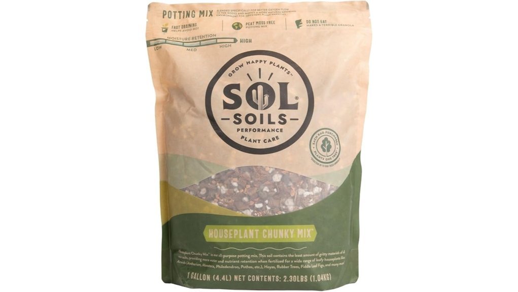 chunky houseplant soil mix