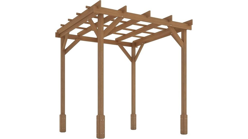 dark brown outdoor pergola