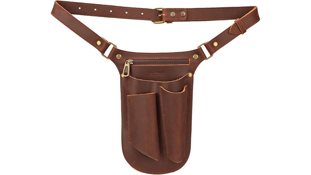 leather gardening tool pouch