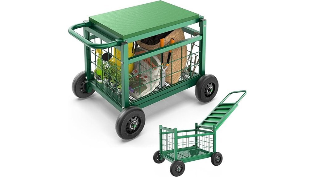 mobile garden work seat