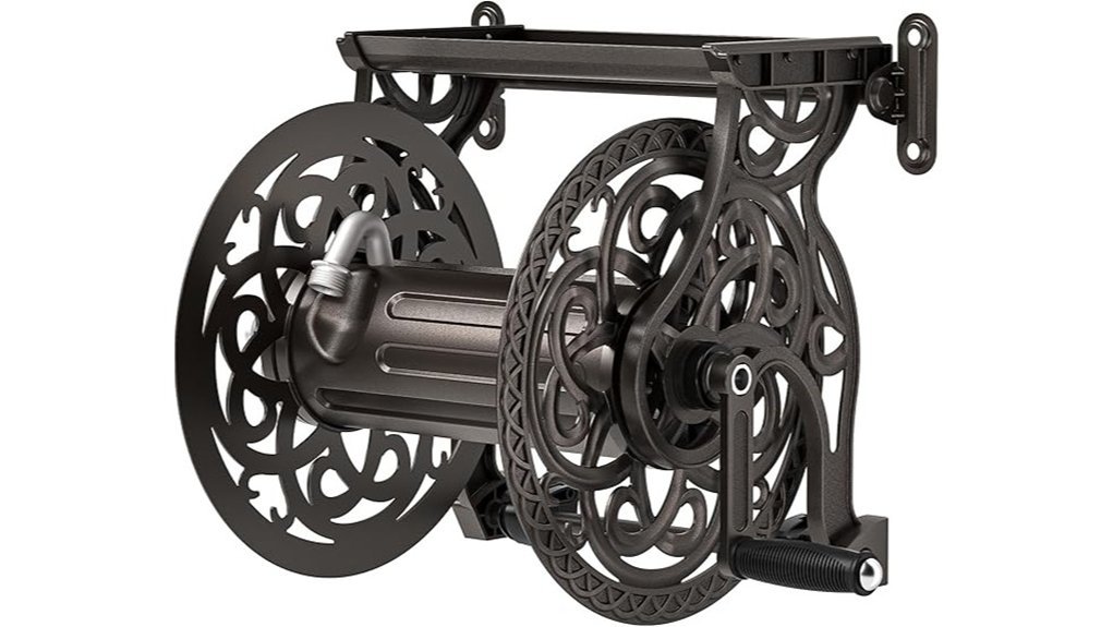 mounted metal hose storage