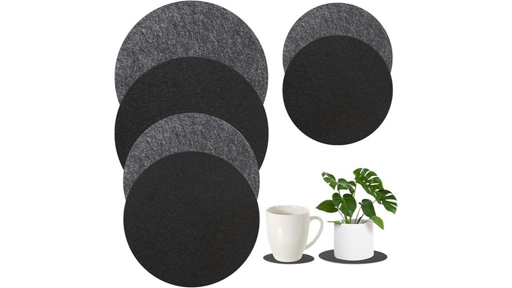 reversible felt plant coasters