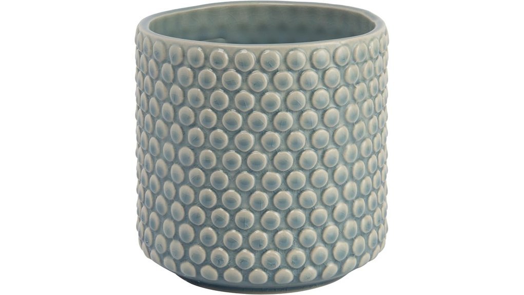 sky blue crackle pot