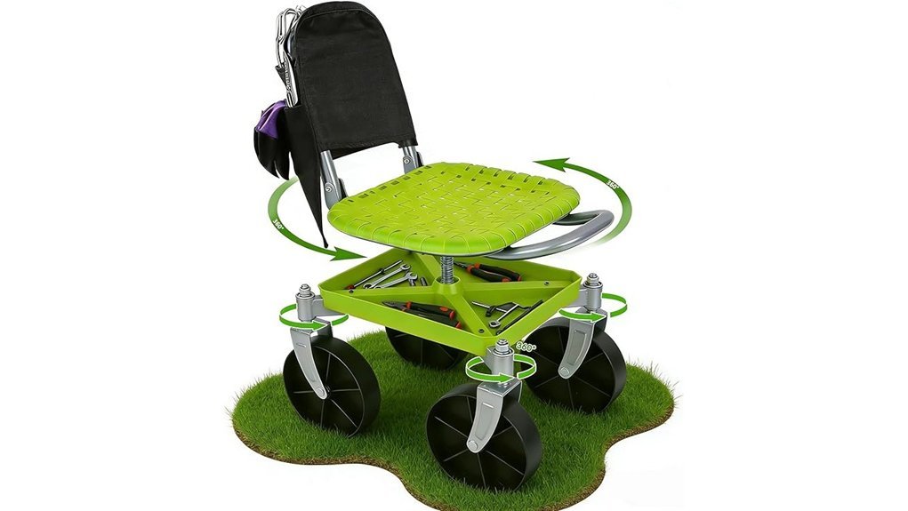 swivel seat garden stool