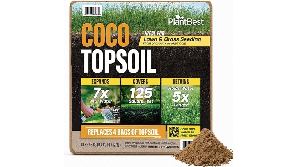 compressed coir topsoil block