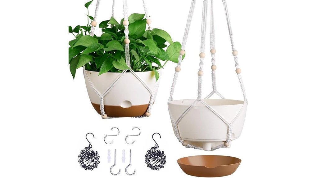 self watering hanging planters set