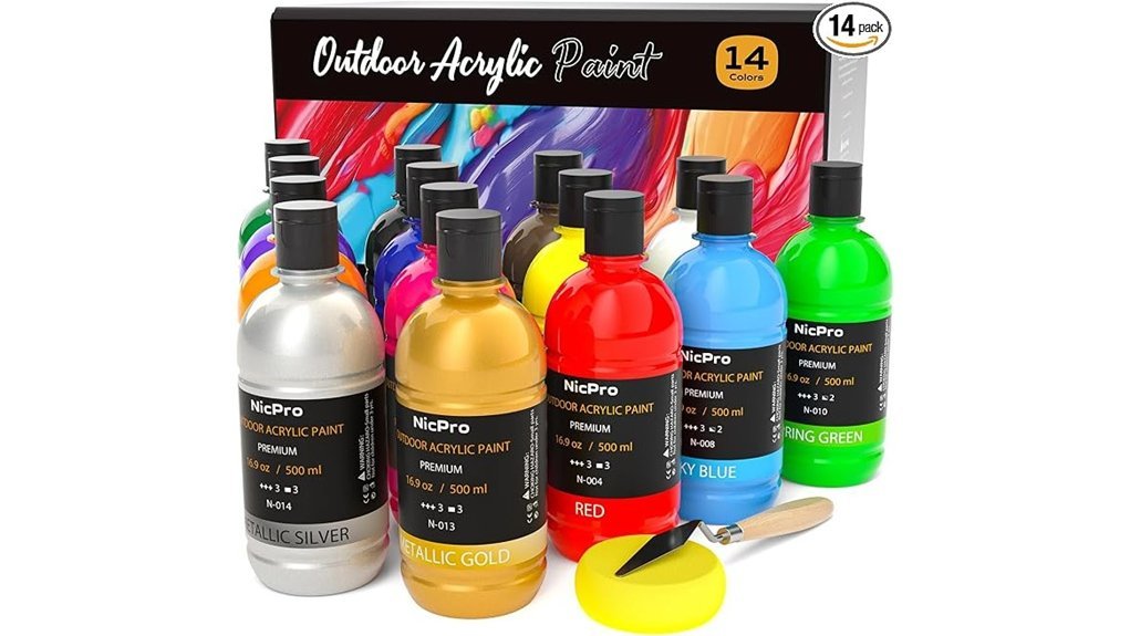 14 color outdoor acrylics