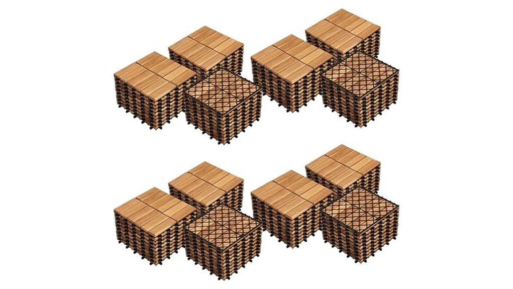 acacia interlocking outdoor tiles
