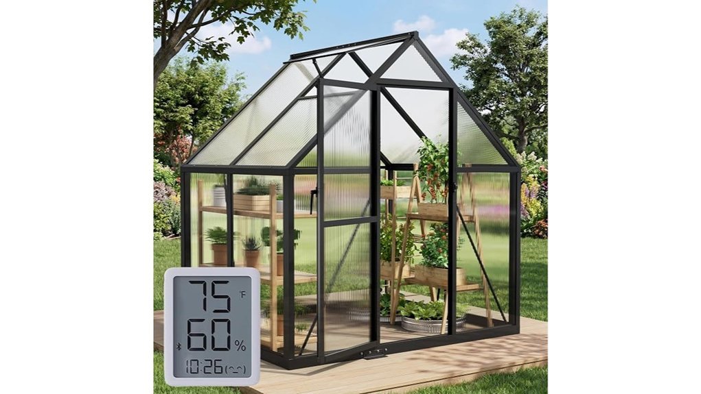 aluminum polycarbonate greenhouse kit