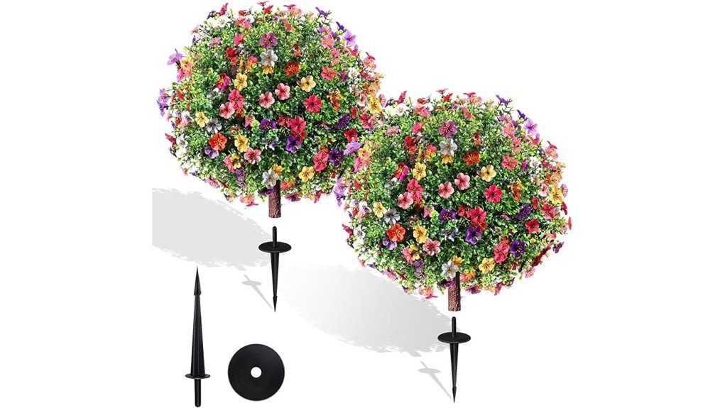 artificial boxwood topiary set