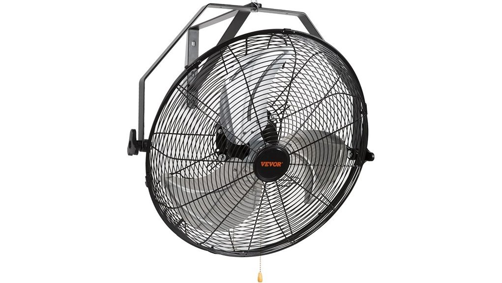 black 18 inch wall fan