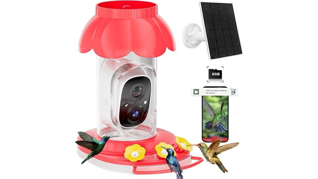 camera equipped solar feeder