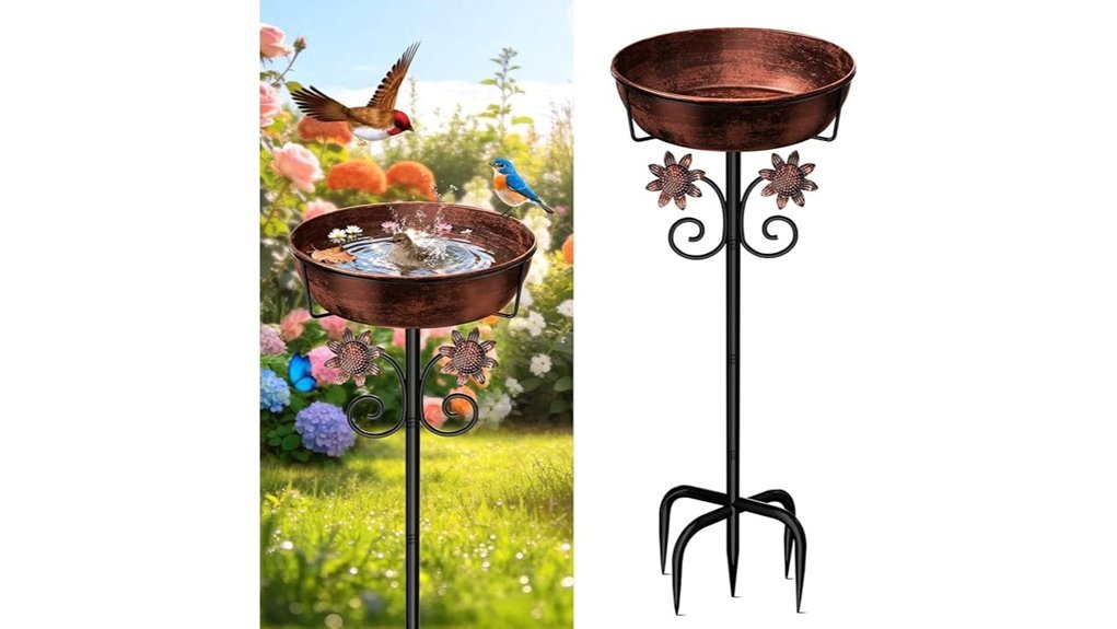 decorative outdoor bird bath