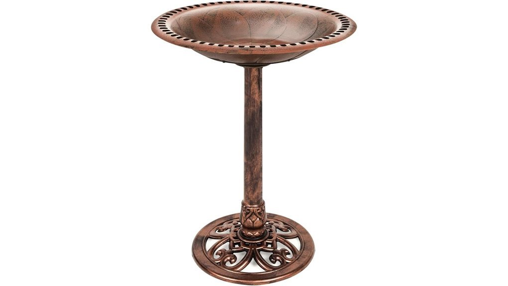 elegant outdoor bird bath