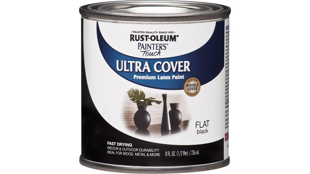 flat black brush on paint