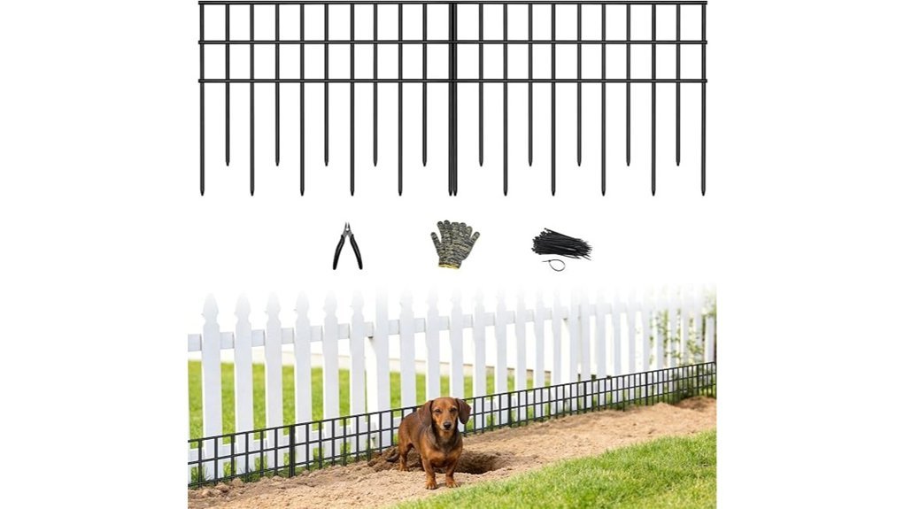 no dig garden animal fence