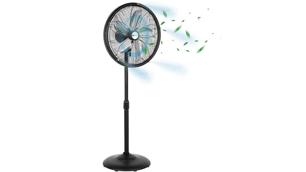 outdoor misting pedestal fan