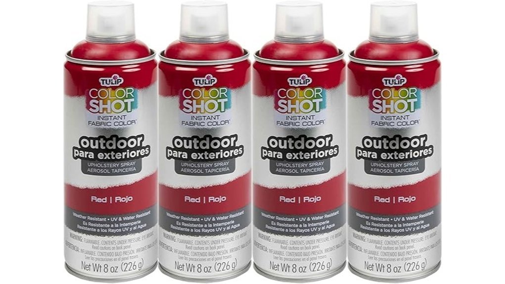 red outdoor upholstery spray