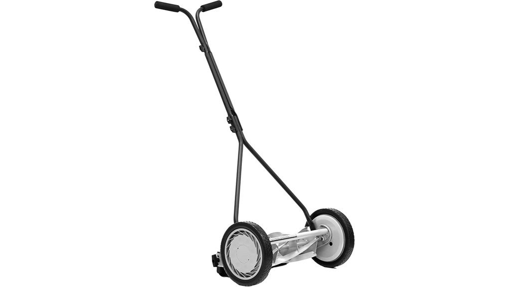 reel lawn mower with handle