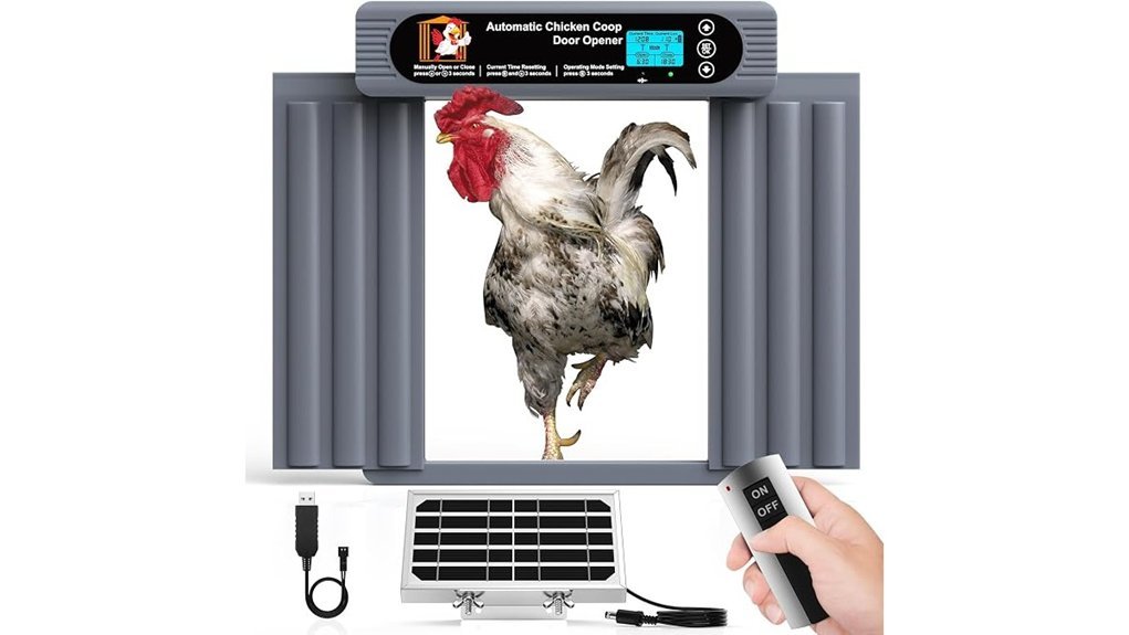 remote controlled solar coop door