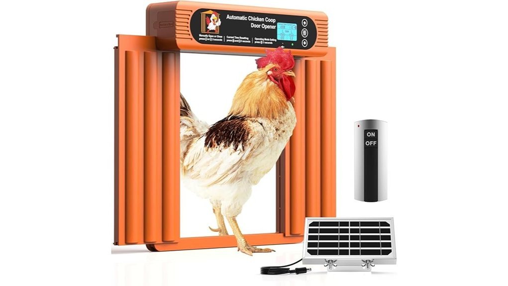 remote controlled solar coop door