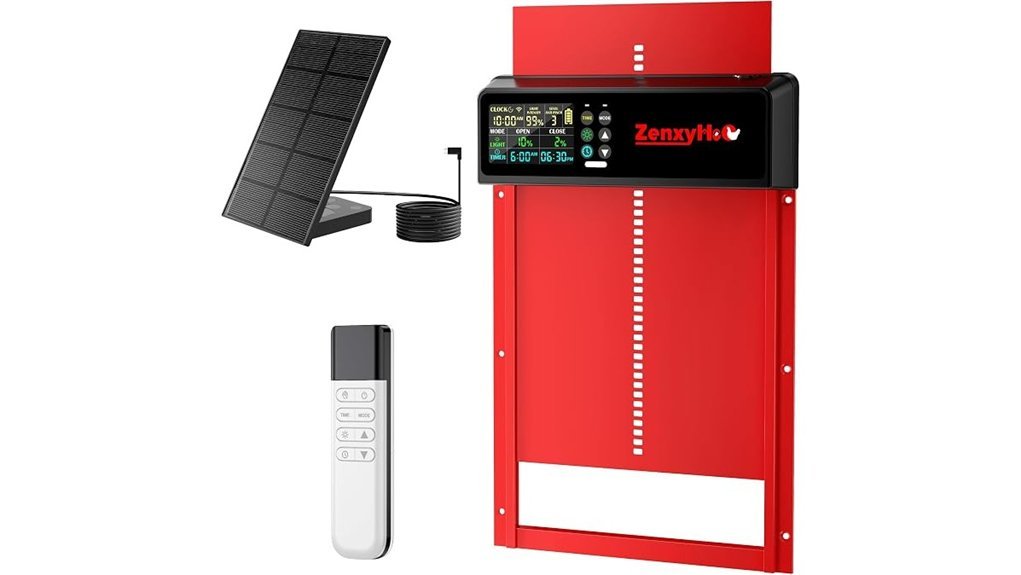 remote solar chicken door