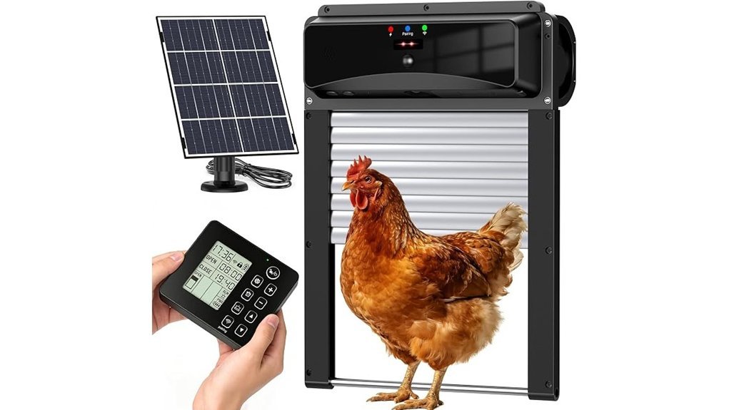 remote solar coop door
