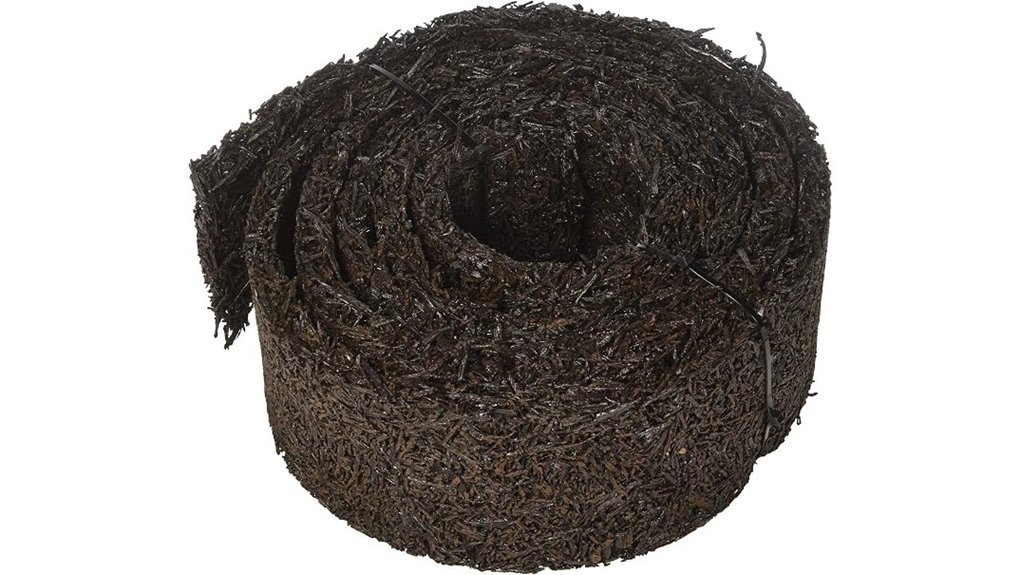 rubber border weed deterrent