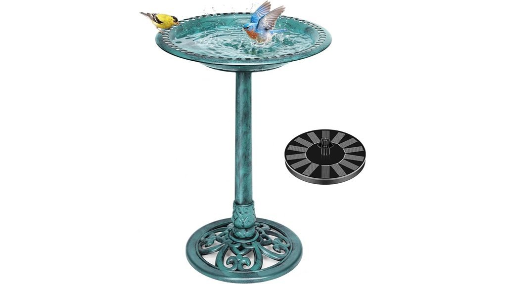 solar powered bird bath