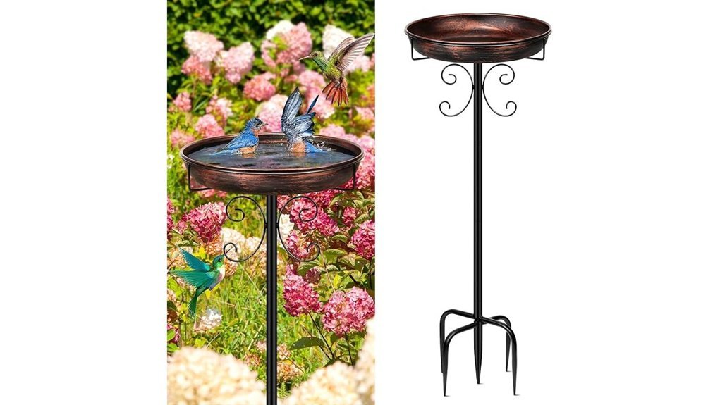 stylish bird bath stand