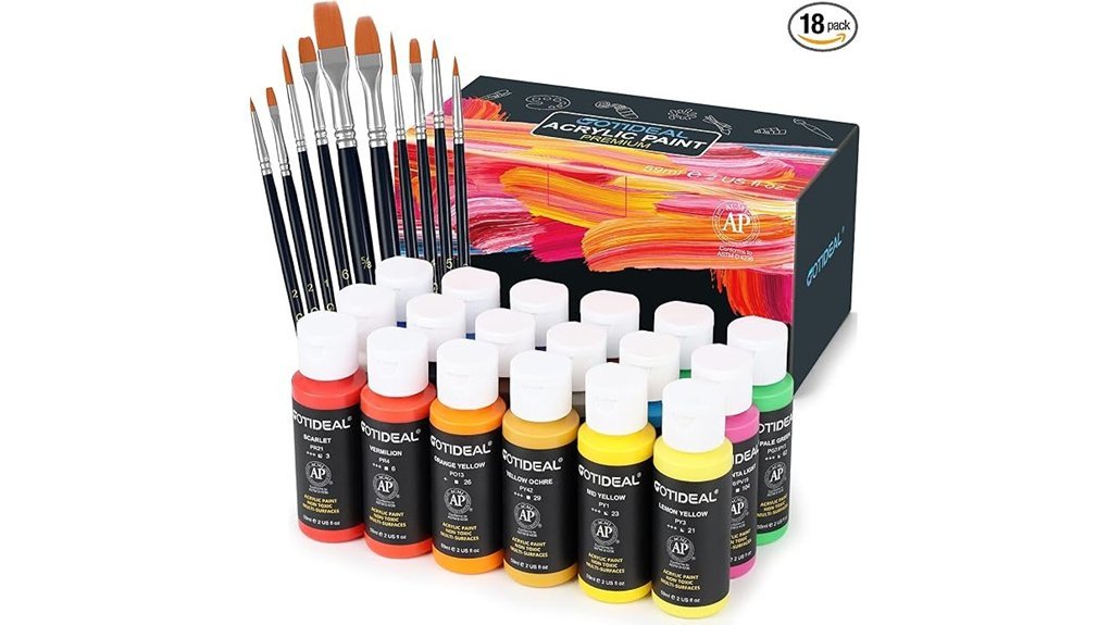 vibrant acrylic paint set