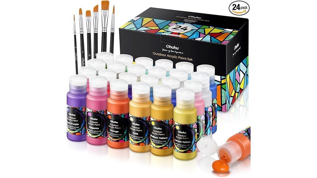 vibrant outdoor acrylic paints