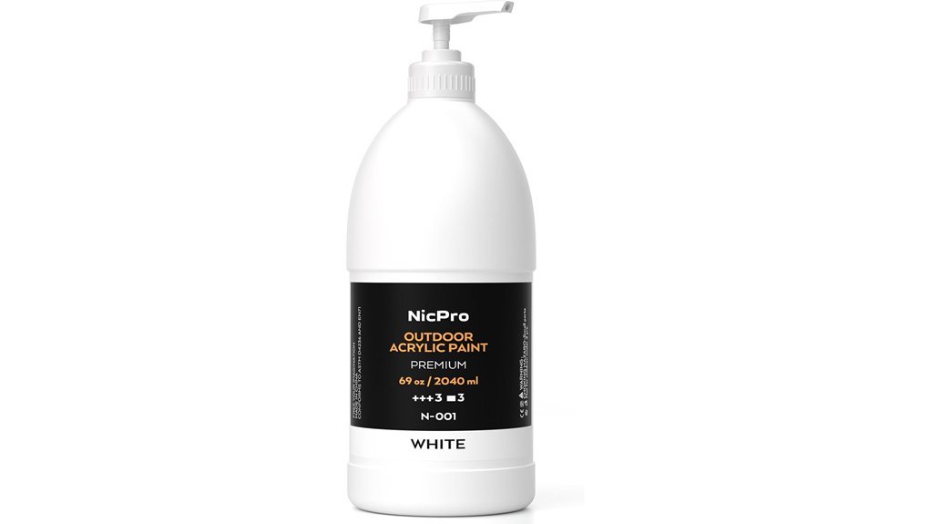 white outdoor acrylic paint